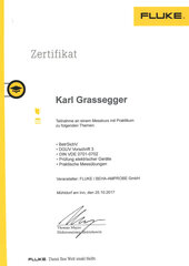 FLUKE Messkurs mit Praktikum, Karl Grassegger